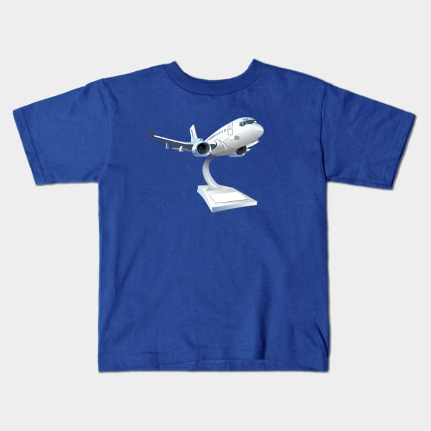 Cartoon airplane Kids T-Shirt by Mechanik